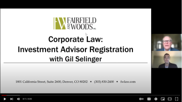 Corporate Law: Investment Advisor Registration Video