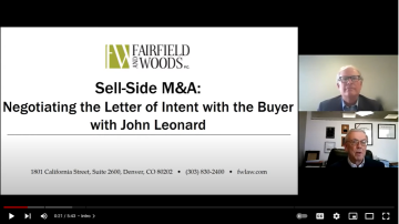 Sell Side M&A – Negotiating the Letter of Intent with the Buyer Video